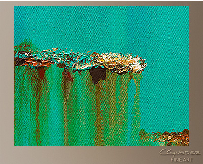 Acqua Di Mare Modern Abstract Art Painting -Wall Art Close Up