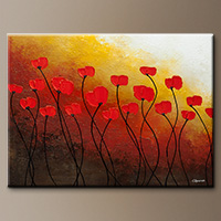 Wall Art Abstract Painting - Autumn Sunrise - Contemporary Art