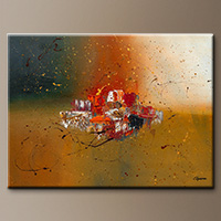 Large Abstract Art - Camping Night - Art Canvas