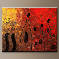 Modern Wine Abstract Art Painting - Cepa de la Argentina - Canvas Painting