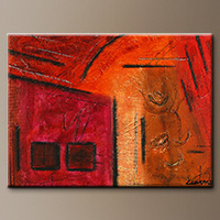 Mini Abstract Art Painting - City Walk - Large Abstract