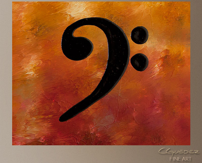 Clefs Modern Abstract Art Painting -Wall Art Close Up