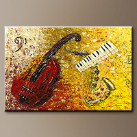 Impressionist Music Art Painting Gallery - Concertino - Large Abstract