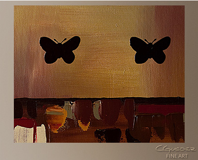 Dancing in the Sunset Modern Abstract Art Painting -Wall Art Close Up