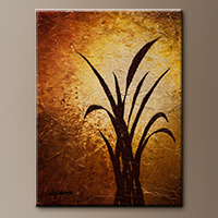 Small Vertical Abstract Art Painting - Dawn - Original Art