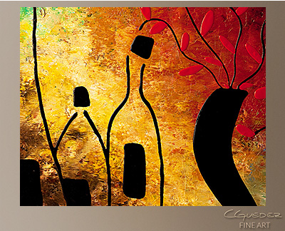 Deco Vino Modern Abstract Art Painting -Wall Art Close Up