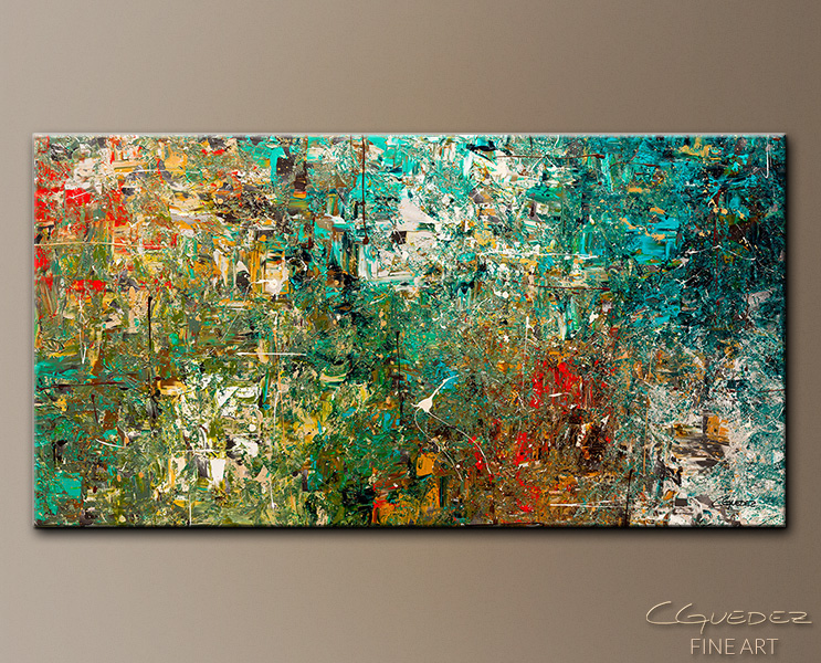 Huge Large Abstract Art Painting - Discovery - Modern Colorful Paintings for Sale by Carmen ...