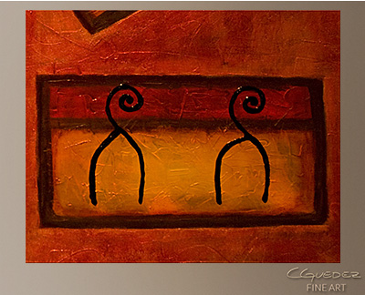 El Deseo Modern Abstract Art Painting -Wall Art Close Up