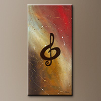 Music Art Canvas Painting - Filled with Music - Original Painting