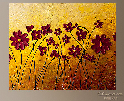 Fiori di Campo Modern Abstract Art Painting -Wall Art Close Up