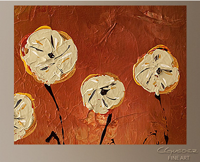 Flores en mi Jardin Modern Abstract Art Painting -Wall Art Close Up