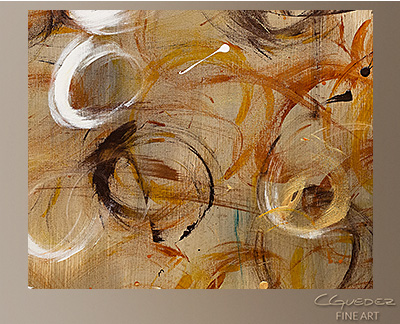 Go With the Flow Modern Abstract Art Painting -Wall Art Close Up
