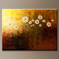 Abstract Paintings of Flowers - Happily Ever After - Wall Art