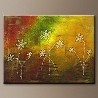 Colorful Abstract Paintings on Canvas - Happy Daisies - Art Gallery