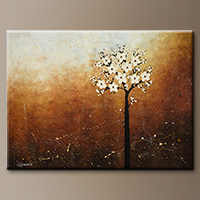 White Flowers Painting - Hope on the Horizon - Large Art