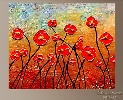 In Full Bloom Modern Abstract Art Painting -Wall Art Close Up