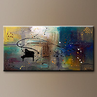  Abstract Art Music Paintings for Sale - Jazz Night - Art Painting