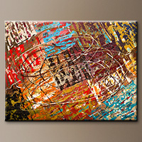 Oversized Abstract Art Painting - Le Monde - Art Canvas