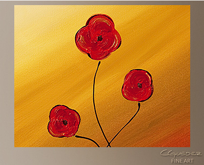 Les Fleurs Modern Abstract Art Painting -Wall Art Close Up