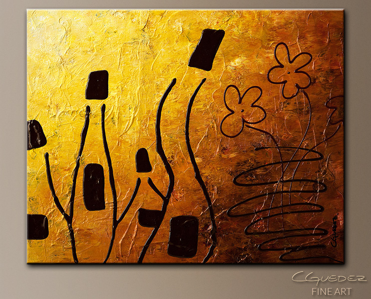 Les Vins Blancs - Abstract Art Painting Image by Carmen Guedez