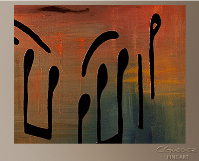 Meditation Modern Abstract Art Painting -Wall Art Close Up