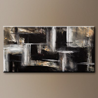 Black and White Abstract Painting - Mind over Matter - Contemporary Art