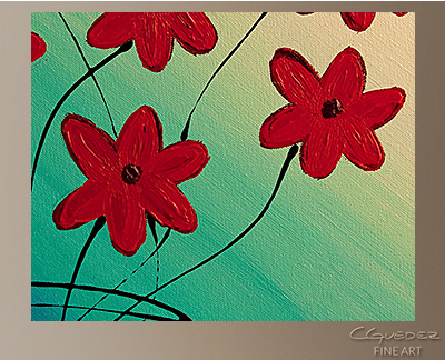 Mon Cheri Modern Abstract Art Painting -Wall Art Close Up