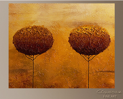 Nature's Landmark Modern Abstract Art Painting -Wall Art Close Up