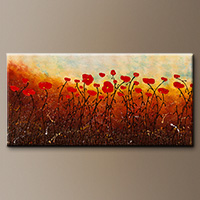 Large Abstract Flower Art Painting - New Life Abounds - Large Abstract