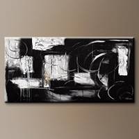 Black and White Abstract Art - Noir et Blanc - Large Art