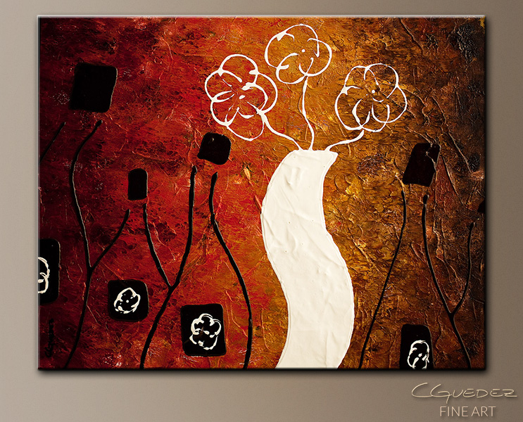 Oak Aged Whites - Abstract Art Painting Image by Carmen Guedez