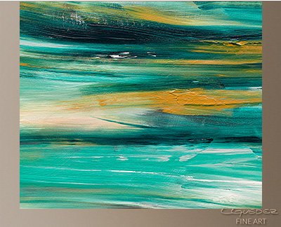 Ocean View Modern Abstract Art Painting -Wall Art Close Up