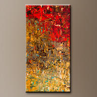 Oversized Vertical Abstract Art - Oh No, Oh Si - Original Painting