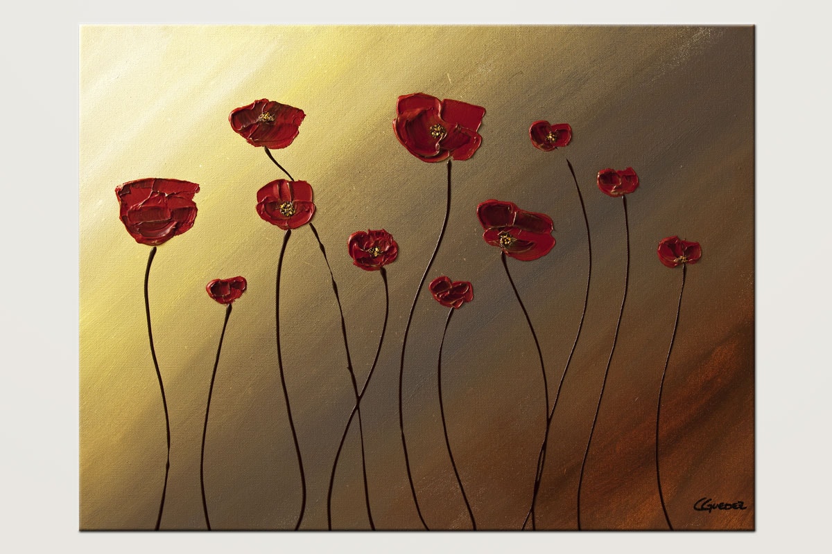 Floral Painting-Passion Pour Les Fleurs-Music Art Paintings by Carmen Guedez - Image