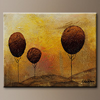 Landscape Abstract Art Painting - Peace and Love - Art Gallery