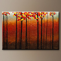 Landscape Abstract Painting - Primavera - Art Canvas