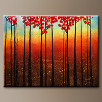 Original Landscape Canvas Painting - Spring Ahead - Art Canvas