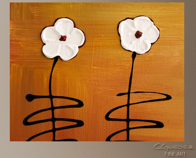 Spring Garden Modern Abstract Art Painting -Wall Art Close Up