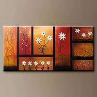 Original Abstract Art Painting - Sunset Garden - Canvas Painting