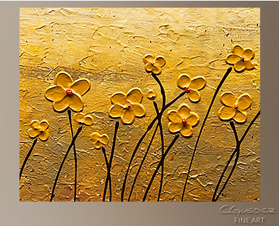 Terre de Fleurs Modern Abstract Art Painting -Wall Art Close Up