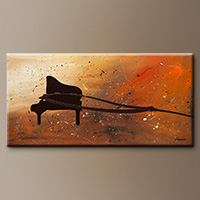 Abstract Art Piano Painting - The Grand - Large Art