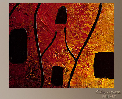 Together in the Heart Modern Abstract Art Painting -Wall Art Close Up