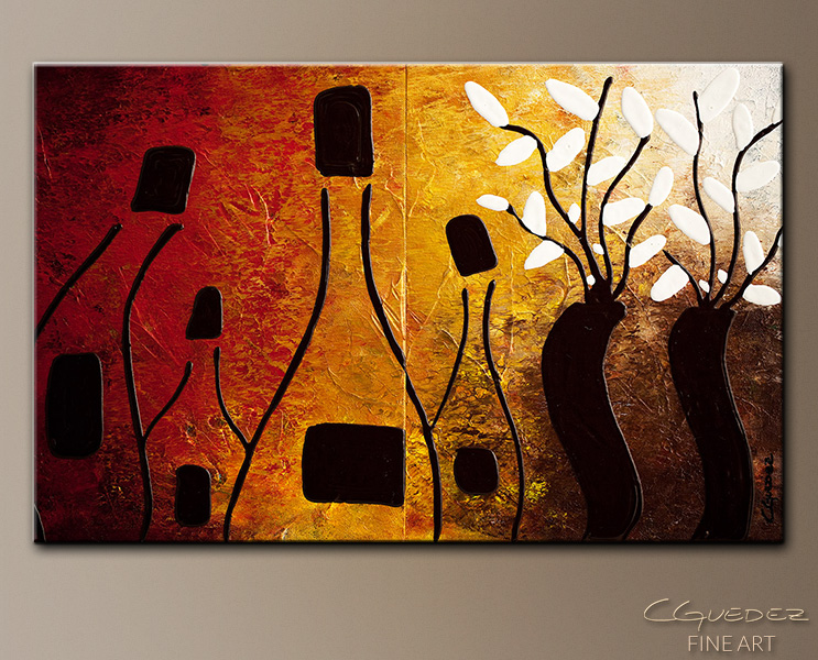 Together in the Heart - Abstract Art Painting Image by Carmen Guedez