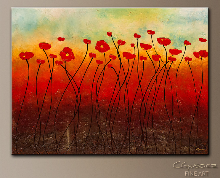 Touching the Sky - Abstract Art Painting Image by Carmen Guedez