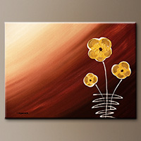 Modern Abstract Art Painting - Tre Fiori - Art Painting