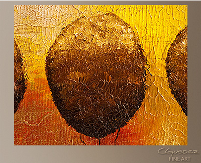 Trees in Paradise Modern Abstract Art Painting -Wall Art Close Up