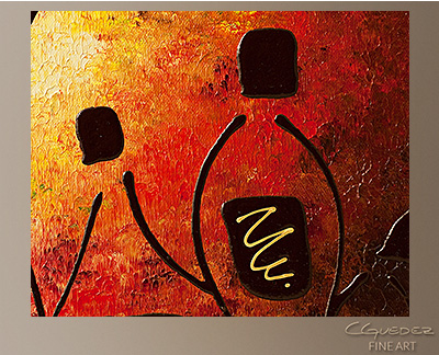 Tresors de Bourgogne Modern Abstract Art Painting -Wall Art Close Up