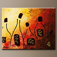 Wine Abstract Art Painting - Tresors de Bourgogne - Original Painting