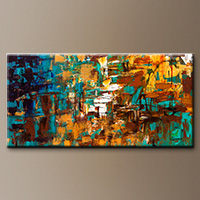 Abstract Art Paintings - Turquoise Scent - Art Canvas