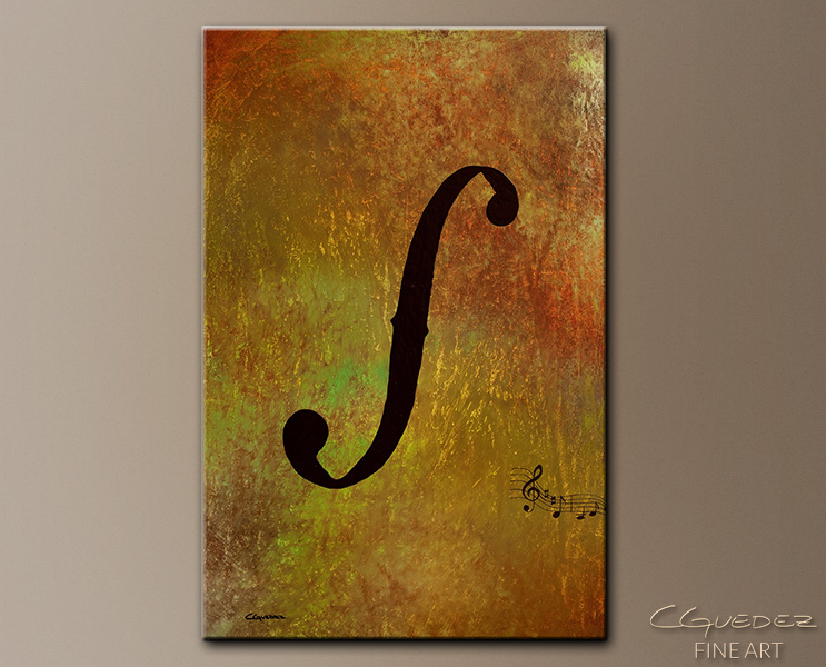 Violin Concerto - Abstract Art Painting Image by Carmen Guedez
